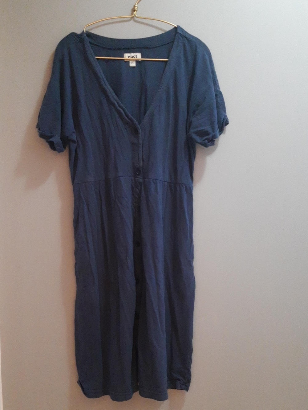 Pact Slate Blue Midi Dress